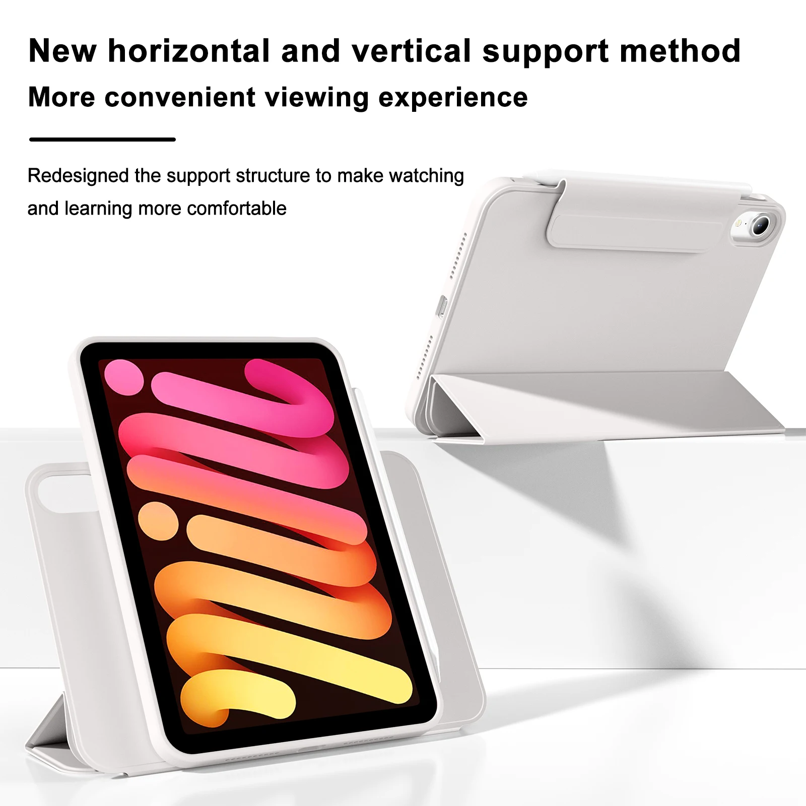 For iPad Pro 11 13 inch Magnetic Case,For iPad Air 11 Air4/5 10.9 Mini6 10.2 9th 8th 7th Gen Rotate 360°Detachable Back Case