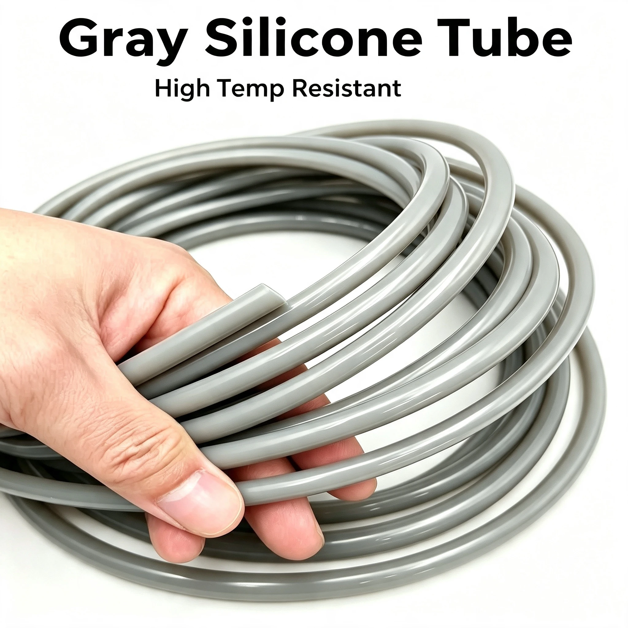10 Meter Grey/Blue/Red/Black Silicone Rubber Hose Transparent Tube Protective Sleeve High Temperature Resistant Water Pipe