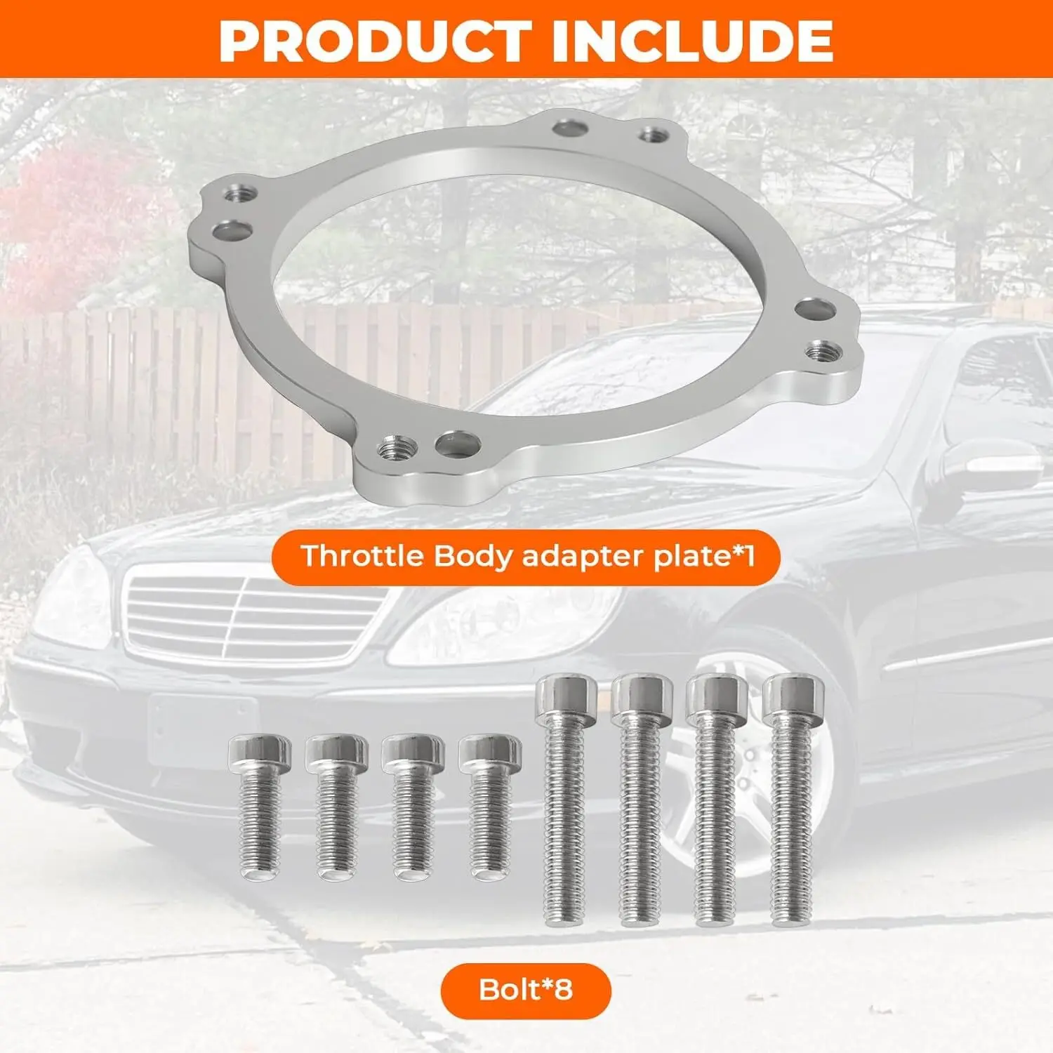 74-82mm Throttle Body Adapter Plate Spacer For Mercedes E55 SL55 CL55 G55 M113K High Quality Aluminum