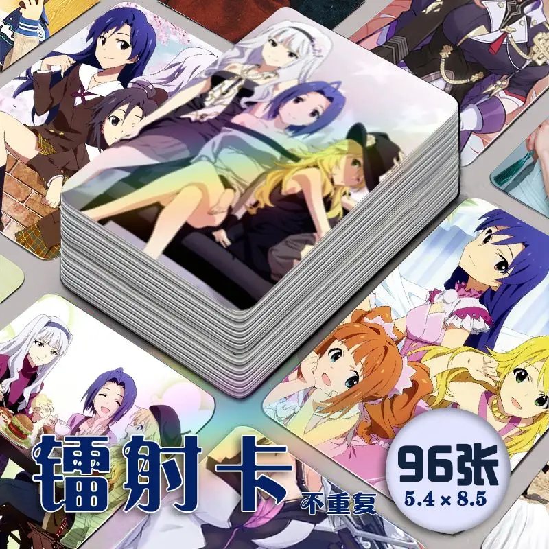 96 Pc/set School Idol Master Manga Laser Lomo Card Album Comic Characters Photo card Fans Collection Cards