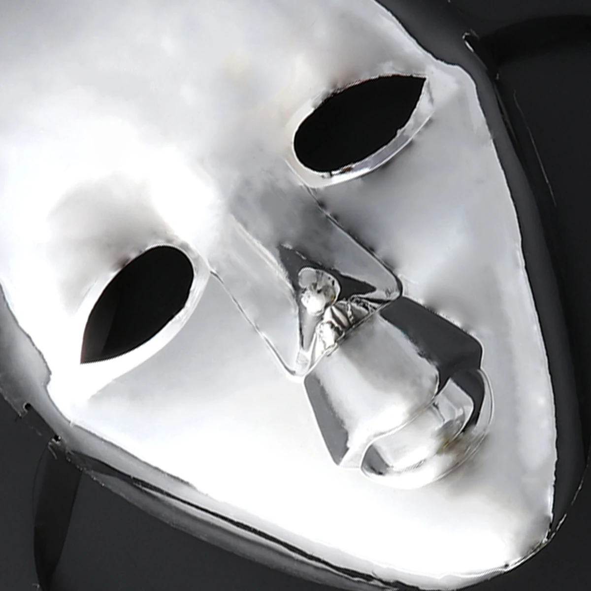 

Glitter Plated Masquerade Mask Full Face Carnival Party Costume Mask Silver Shiny Elastic Band One Size Fits Most Durable Hard