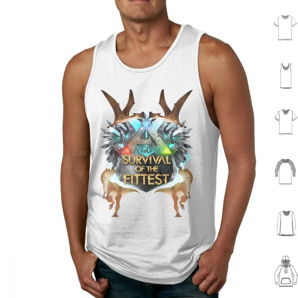 Ark Survival Tank Tops Vest Sleeveless Ark Ark Survival Evolved Gaming Dinosaur Game Survival Dinosaurs Steam Dino Evolved