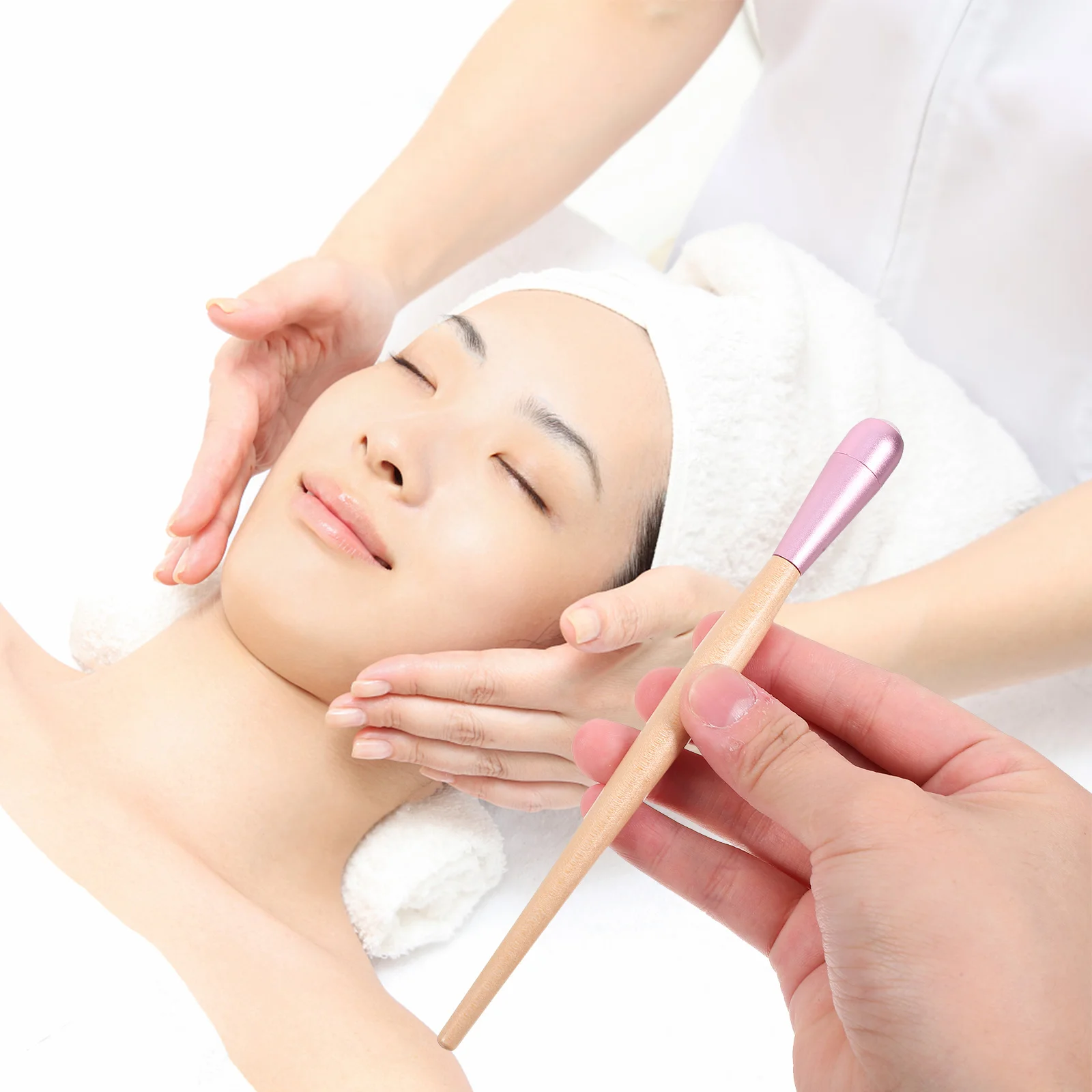 

2Pcs Jade Stone Face Eye Massager Puffiness Reduction Facial Skin Care Tool Face Massager Tool Massage Supply