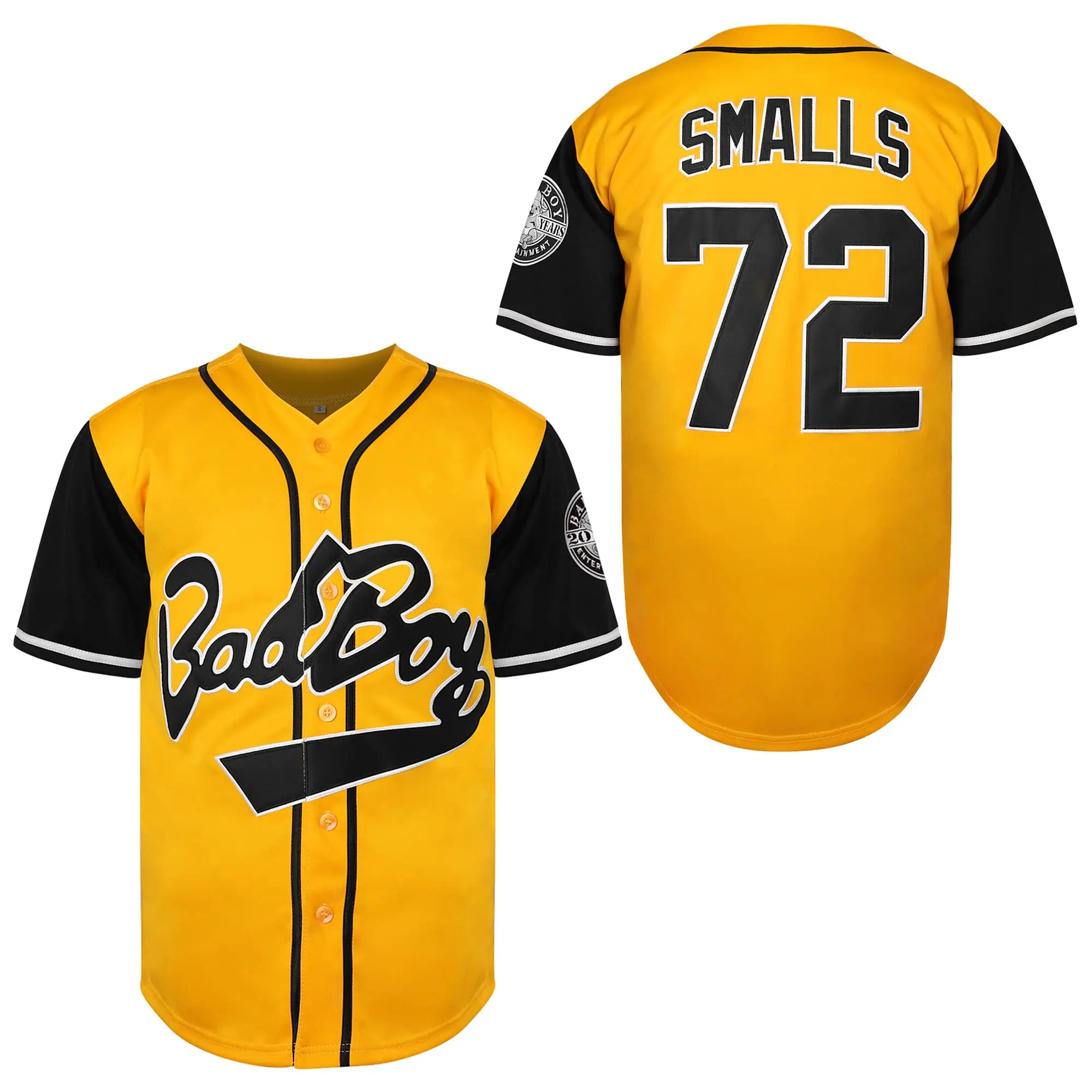 Bad Boy Movie Baseball Jersey 10 Smalls Shirt 90s Hip Hop Fashion Odzież Dla Mężczyzn Dzieci Chłopcy Dziewczynki Szyte Prezenty Uniform