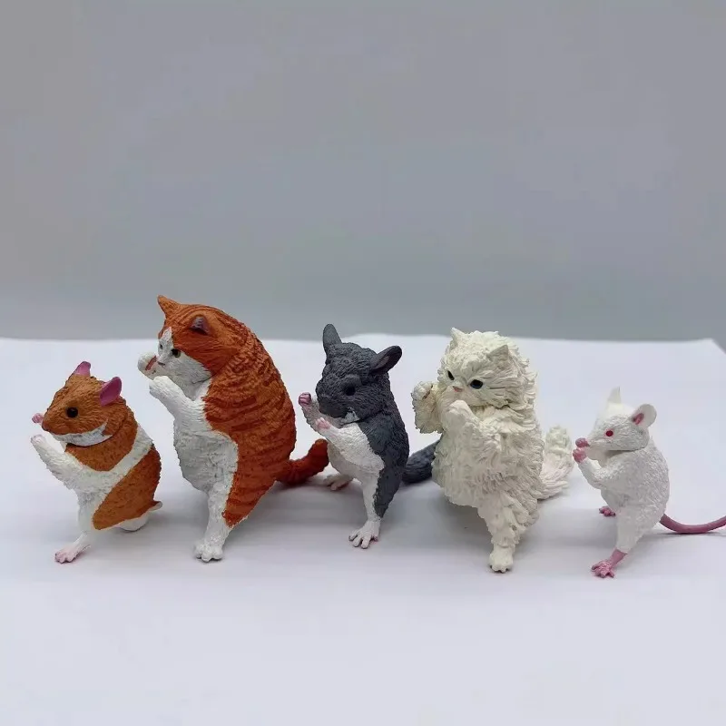 Original Yell Japan Gashapon Figure Anime Cute Mini Little Animal Hamster Cat Figurine Kawaii Action Figure Capsule Toys Gift