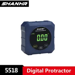 SHANHR Touch Control Digital Angle Finder Gauge Magnetic Protractor Inclinometer Table Saw Angle Gauge Level Cube Box