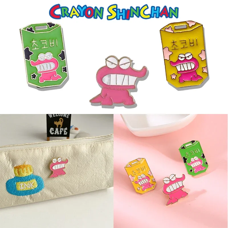 Crayon Shin-chan Cartoon Waniyama Metal Brooches Japanese Anime Alloy Lapel Pins Badge Jewelery Accessories Cute Bag Decor Gift