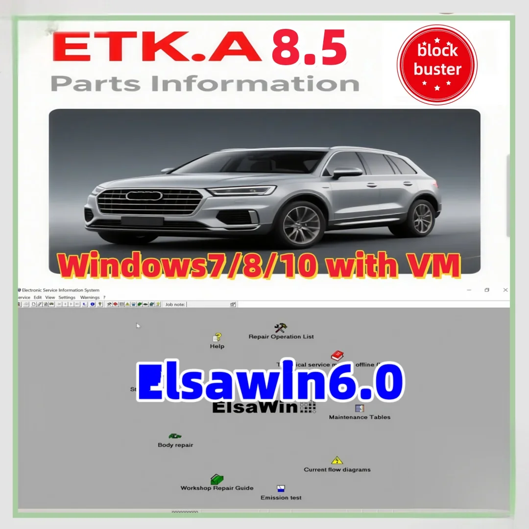 

Автомобильная диагностика Etka 8,5 + пилин 6.0 Программное обеспечение для авторемонта Группа Каталог электронных деталей транспортных средств