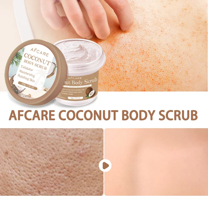 

Coconut Exfoliator Body Scrub Smooth Skin Improve Chicken Skin Whitening Gentle Moisturizing 100g Deep Cleaning Cracked