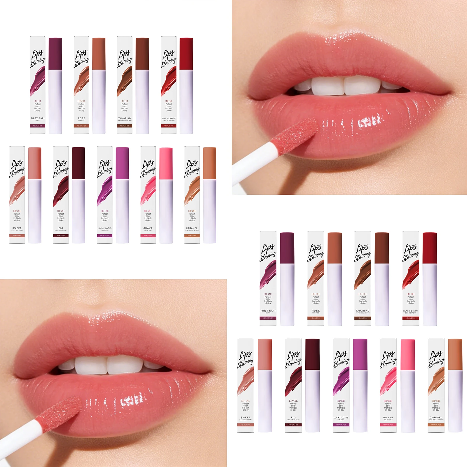 Mirror Gloss Moisturizing Lip Oil Series Nourish Lips Lock Moisture Anti-Dry Peeling Non-Sticky Lip Care For Healthy Lip Color
