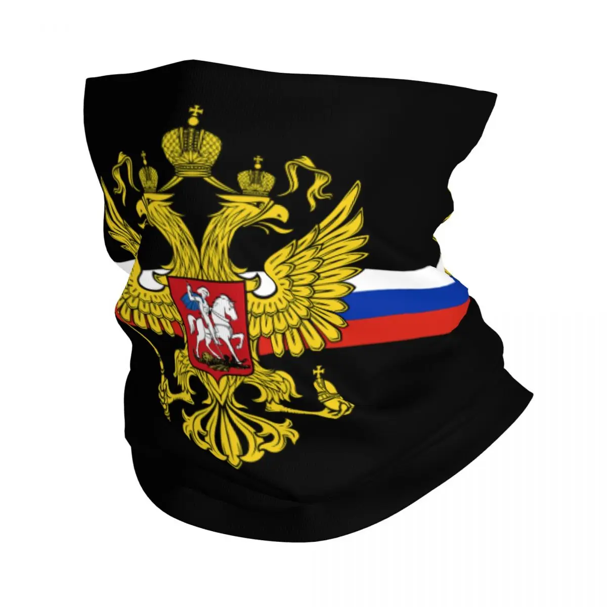 Coat Of Arms Of Russia Bandana Neck Gaiter for Hiking Running Men Women Wrap Scarf Russian Flag Balaclava Warmer