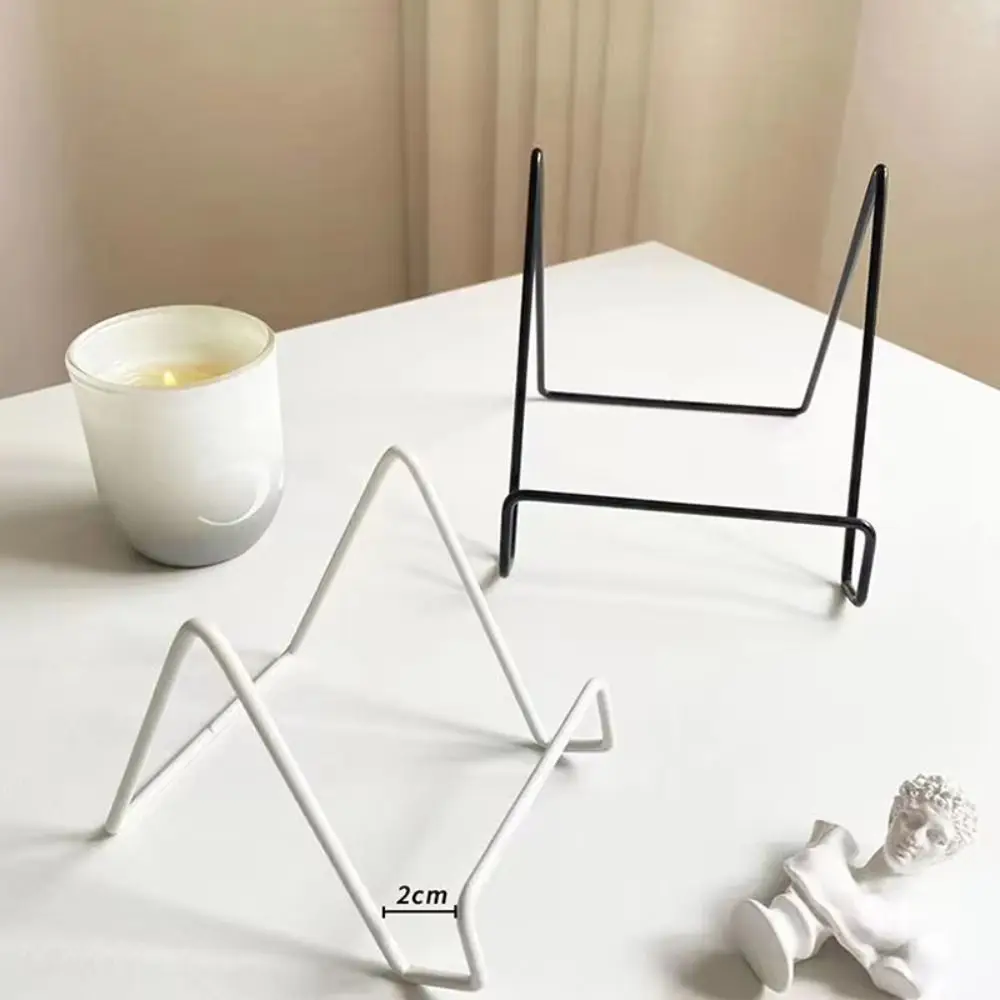 Iron Art Magazine Display Stand Decorative Multipurpose Plate Dish Rack Stable Pedestal Storage Holder Plate Bowl Picture Frame