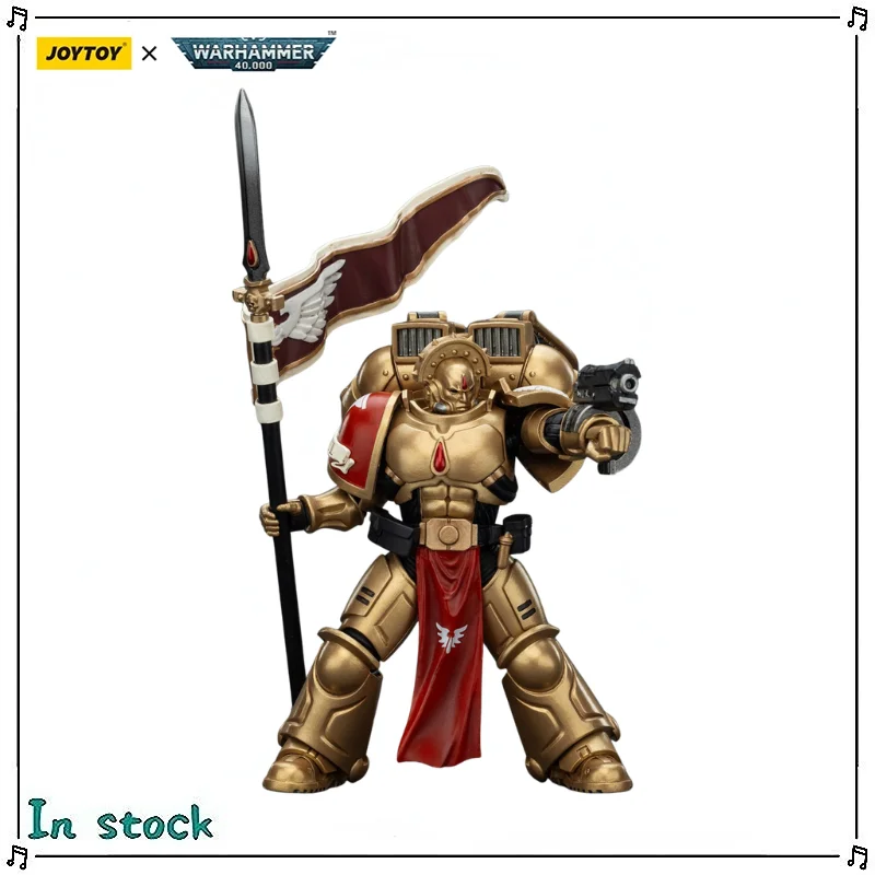 Figura Original JOYTOY Warhammer 40K, Guardia Sanguinaria de los Ángeles de Sangre 3, con Pistola de Balas Angelus y Lanza Encarmine, Escala 1/18