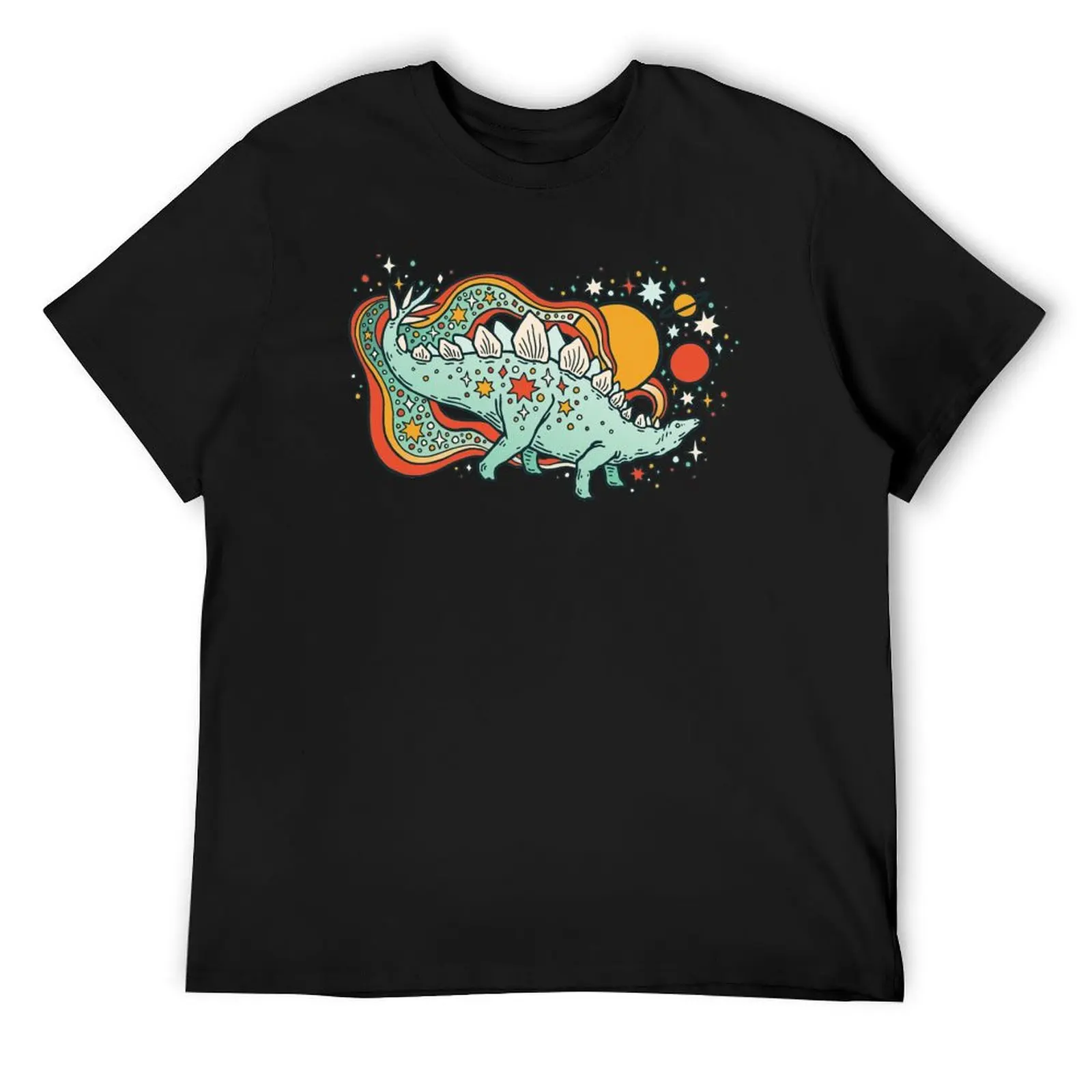 Star Stego | Cosmic Dinosaur Art T-Shirt vintage anime shirt sublime shirts men