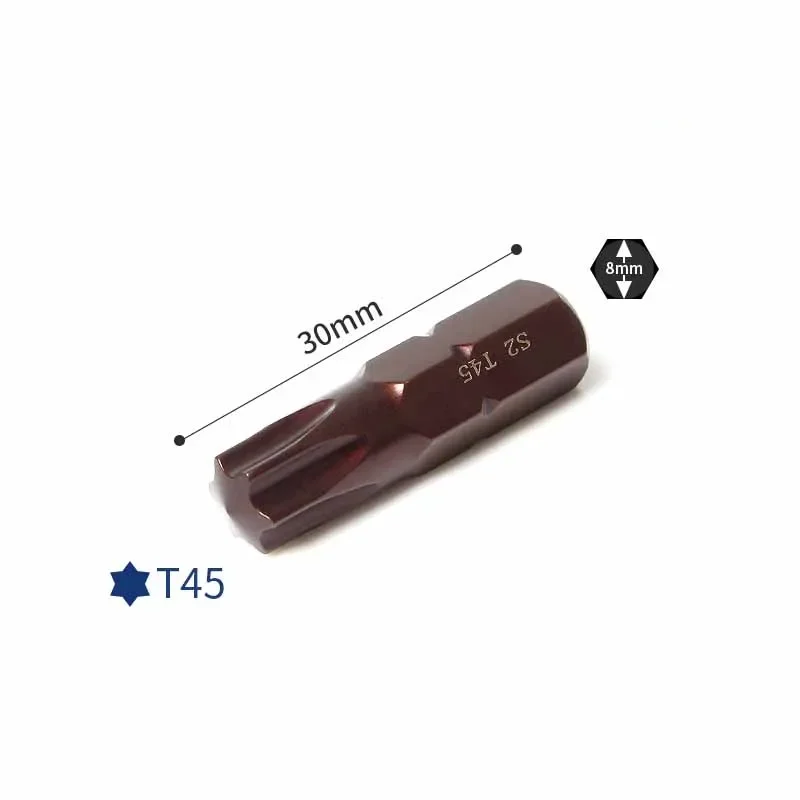 Imagem -04 - Short Magnetic Multi-purpose Hex Chave de Fenda Bits Heavy Duty Impacto Torx T20 T25 T27 T30 T40 T45 T50 T55 16 mm Peças 10