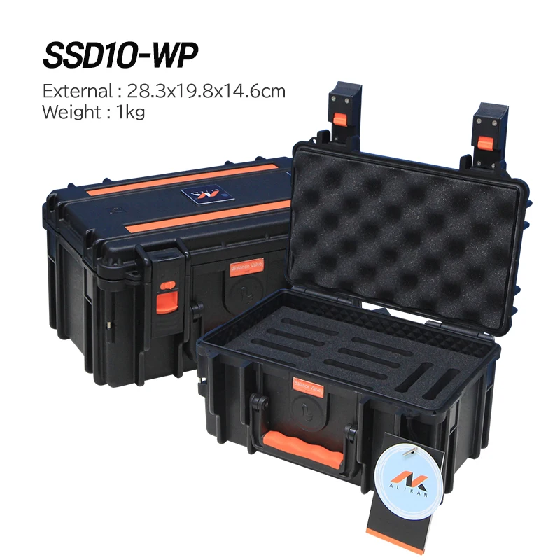 ALIKAN SSD10-WP 28.3x19.8x14.6cm Alikan Waterproof Hard Case ABS  Military Case Equipment Protection Case Medium