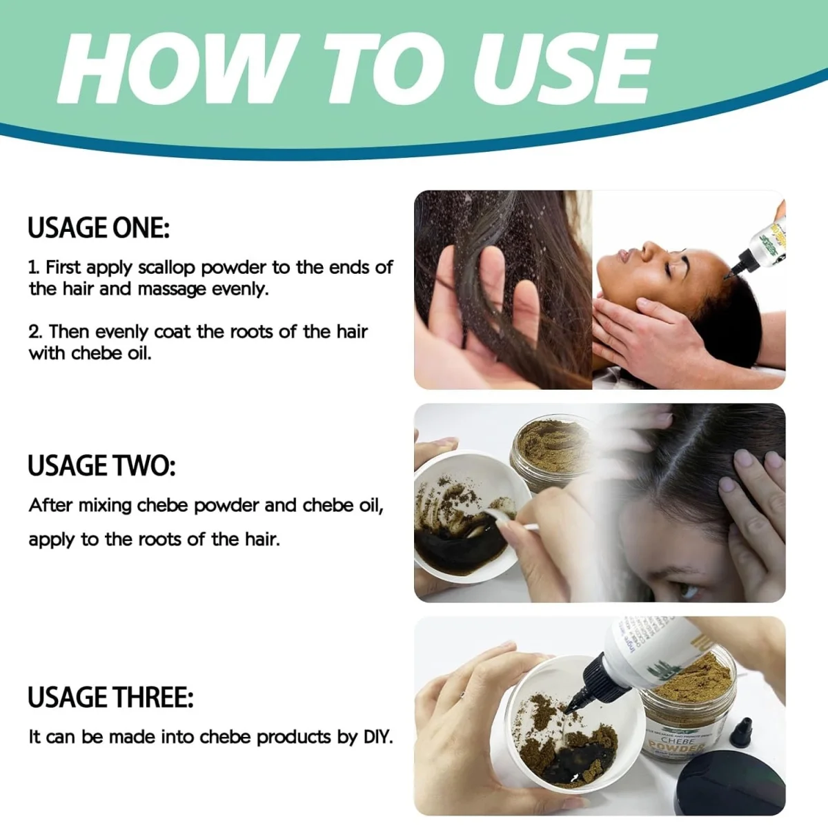 GOIPLE Chebe Hair Care Products Deep Nourish & Moisturize Conditioner Smoothing Anti-loss Breakage Hair Oil or Butter or Powder view 6