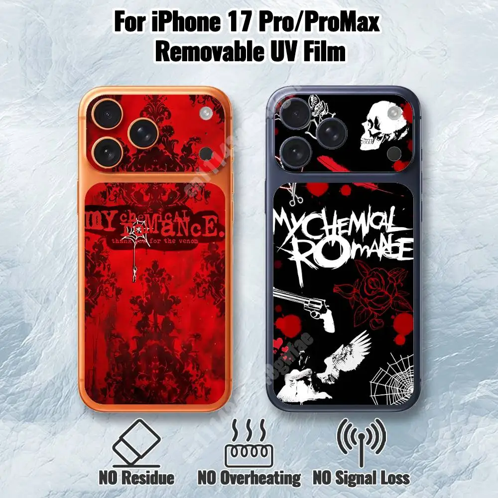 My C-Chemical R-Romance MCR Band Removable UV Film for iPhone 17 Pro 17 ProMax Protective Sticker