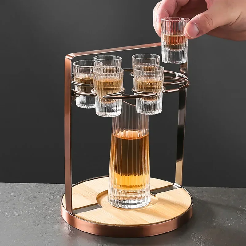 Japanese Wine Glass Set Elegant Wine Distributor Iron Bullet Cup Exquisite Bar Tools for Bartenders Affordable Luxury