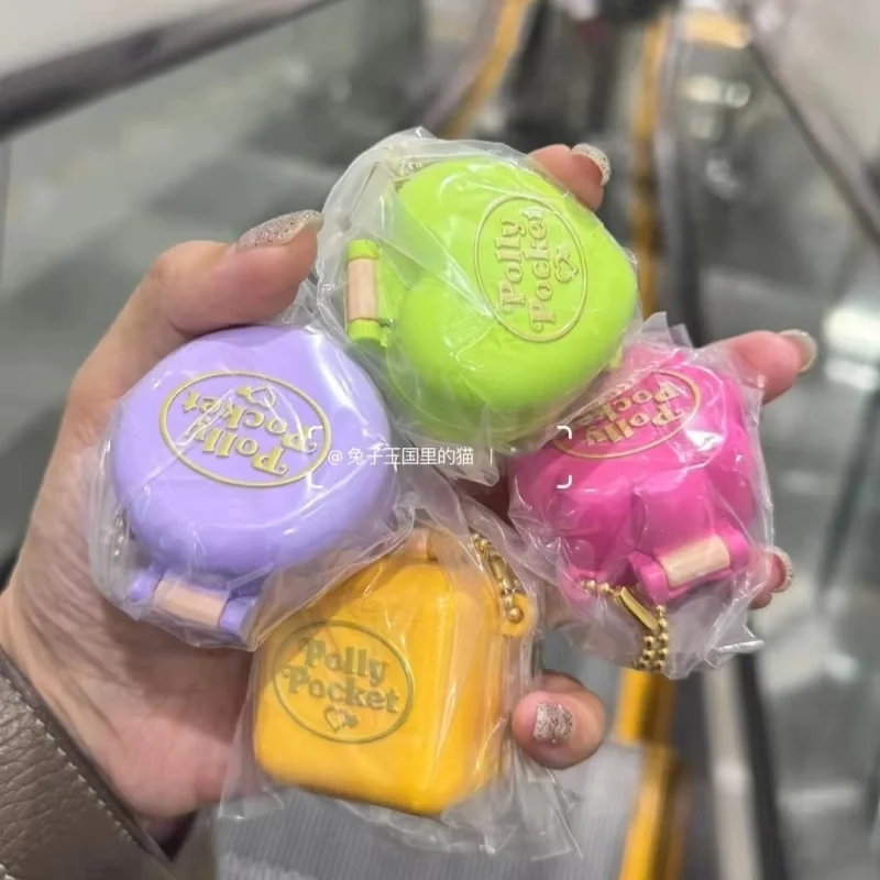Nueva llegada Original Bandai Polly Pocket Gashapon 1/2 caja ciega encanto acción Mini figura modelo decoración juguetes de escritorio regalos