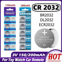 100% Original  CR2032 3V  Long Lasting Lithium Battery DL2032 BR2032 5004LC 2032 for Watch  Toys Car Key Calculator  Screwdriver