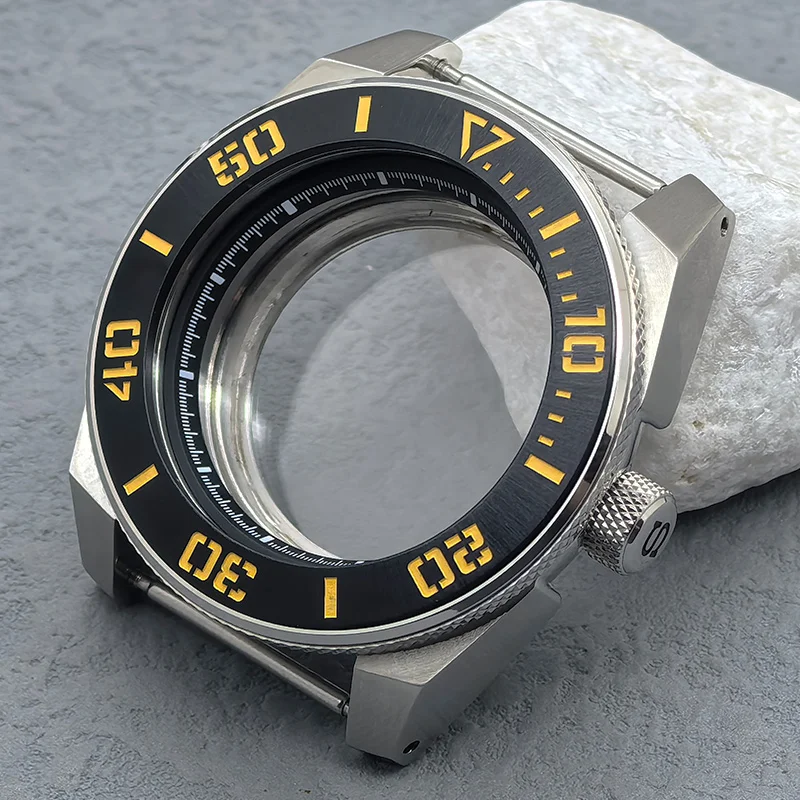 Customized NH35 Case Samurai King Watch Case Fits NH36 NH35 4R 7S26 Movement 28.5mm Dial Sapphire Crystal Glass Transparent Back