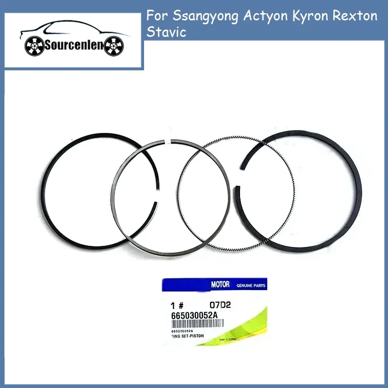 New Piston Rings 6650300524 665030052A  671030072A For Ssangyong Actyon Kyron Rexton Stavic