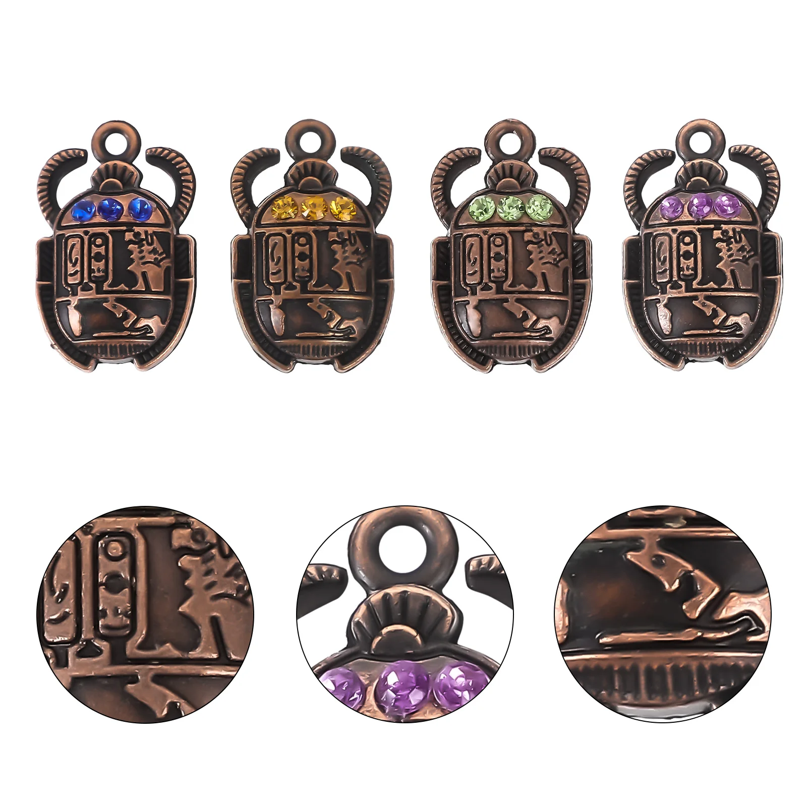 

40Pcs Beetle Jewelry Charm Pendant DIY Craft Making Supply for Necklace Bracelet Anklet Sweater Chain Decorative Accessory