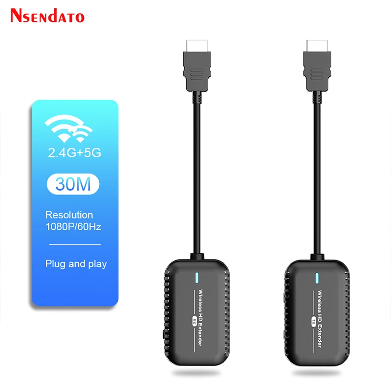 

30m Wireless Type C HDMI Extender Video Transmitter Receiver Screen Share TV Dongle Stick Adapter For PS4 DVD TV Box Camera PC