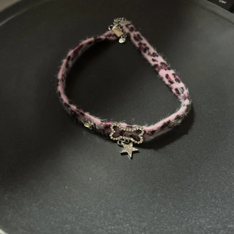 Kpop Y2K Goth Harajuku Vintage Cute Butterfly Bowknot Heart Choker Necklace Egirl Aesthetic 2000s EMO Grunge Jewelry Accessories