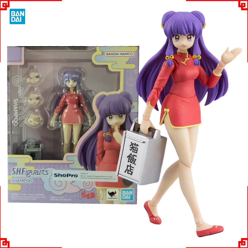 Figuras de Anime Bandai Ranma 1/2, Figura de Acción Shampoo SHF, Alta Posabilidad, Coleccionables, Juguetes, Regalos para Hombres