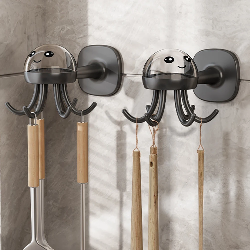 

Coat Hanger Rotary Hook Storage over Door Abs Cooking Utensils Kitchen Hangers
