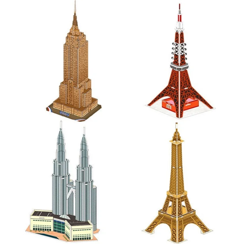 DIY kinderen nieuwe 3D puzzel model school cadeau papier kleur handgemaakte kinderpuzzel speelgoed festival verjaardagscadeau