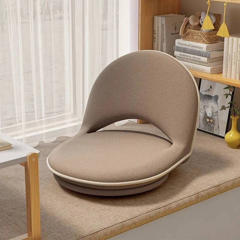 

Tatami seat cushion simple light luxury lamb wool bay window chair balcony leisure chair household floor back chair seat