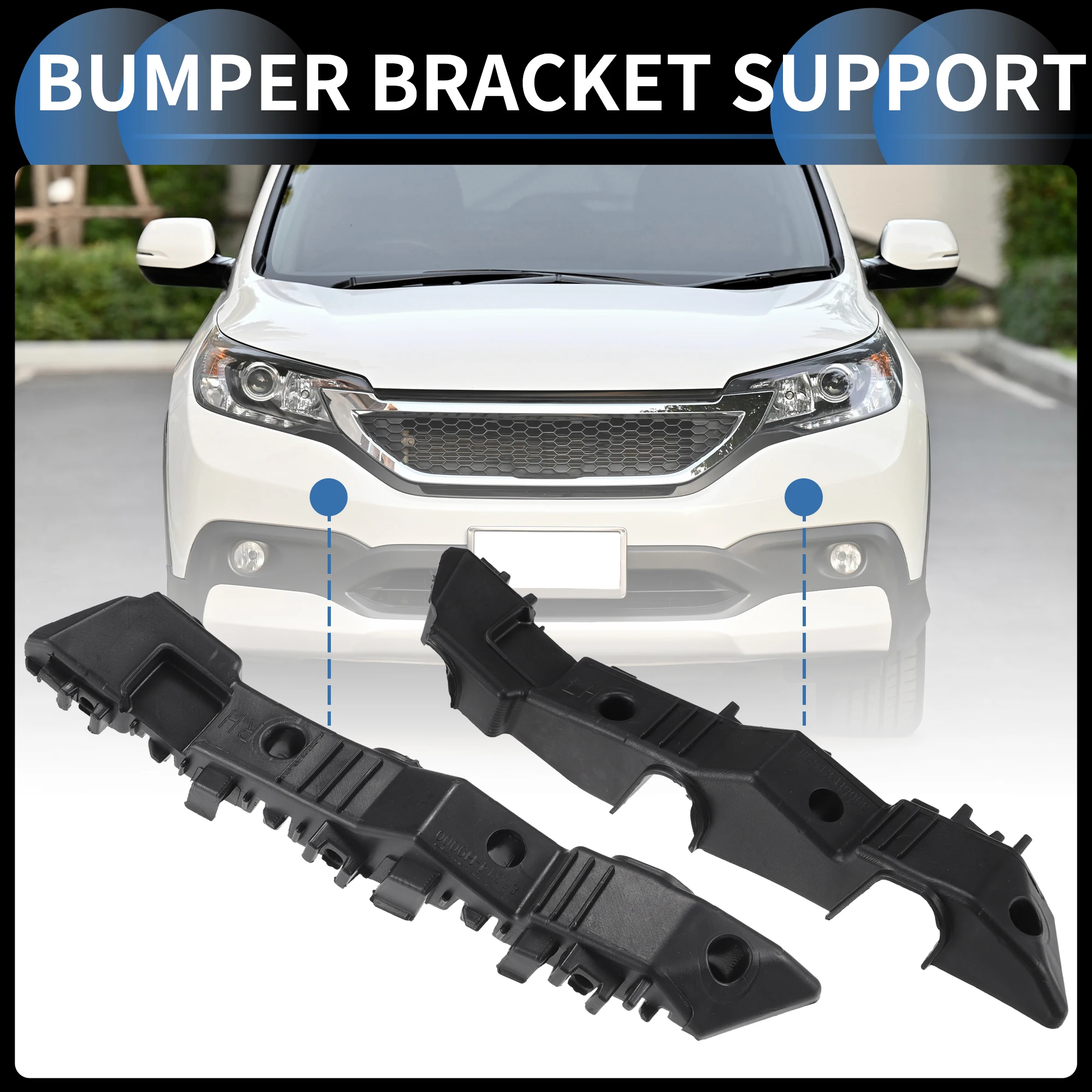 

UXCELL 1 пара фиксаторов переднего бампера No 86513H9000 для Kia Rio 2018-2020 черный