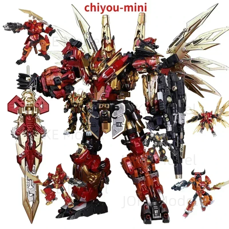 

In Stock Cang-toys Chiyou mini CY-MINI Predaking Combiners 6-in-1 Small Scale Chiyou Action Figures Robot Toy