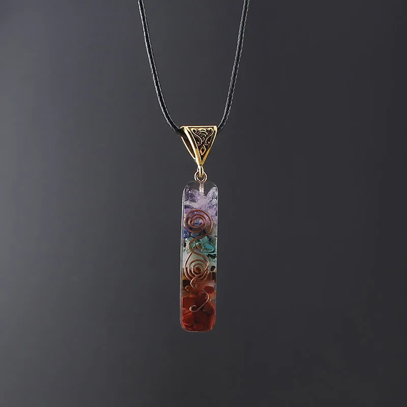 DIY accessories Handmade resin natural stone aurora necklace, small personality, fresh and versatile men's and women's long swea