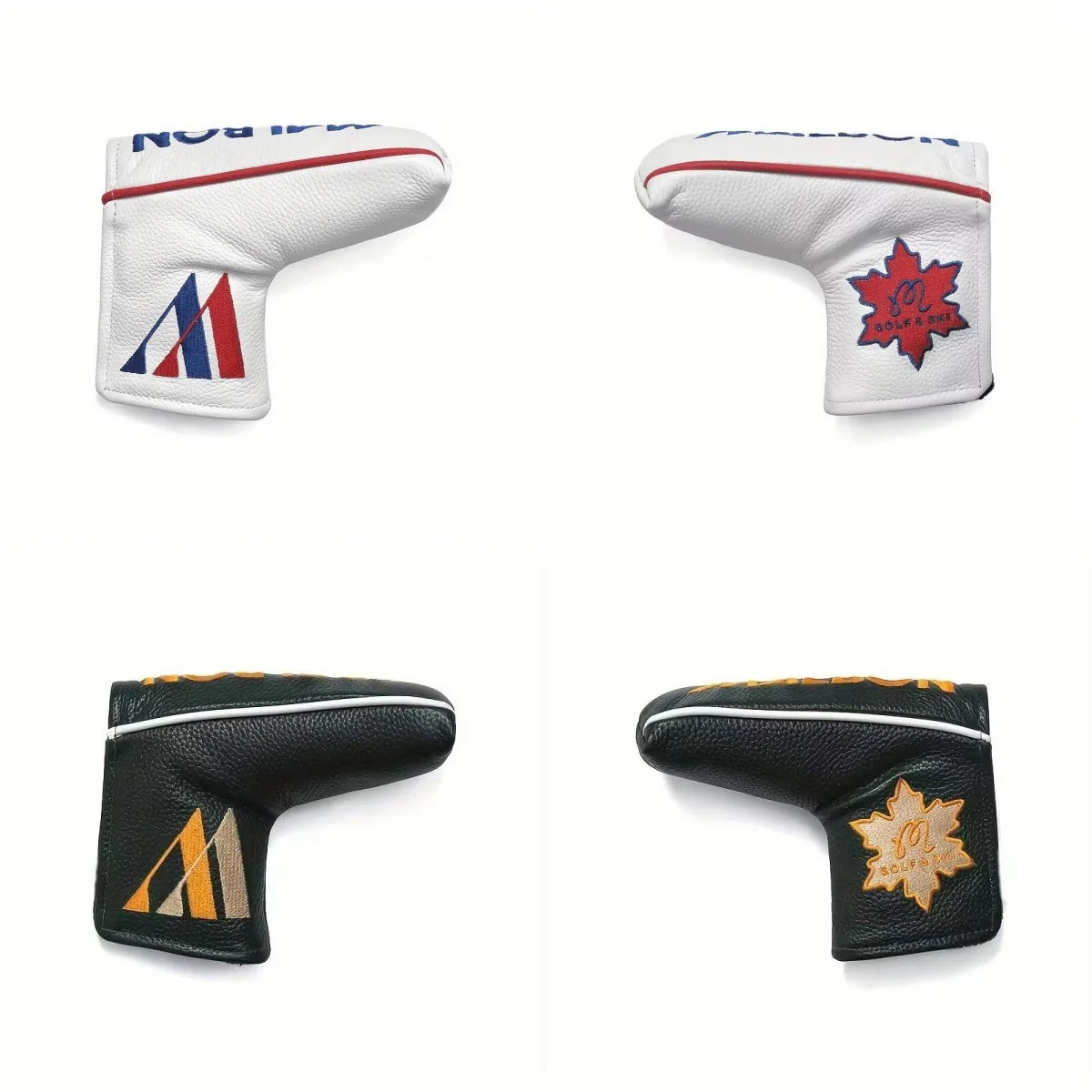 

1pc Spider Embroidered Golf Putter Cover Waterproof And Wear-resistant Magnet Closure Club Cover, Durable PU Leather Club Cover