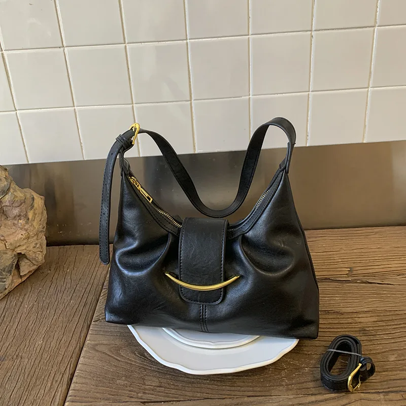 

2025 Autumn Luxe Shoulder Bag, Fashion Commuter Purse for Women, Niche Crossbody Tote, Minimalist Day to Night Bag, Textured