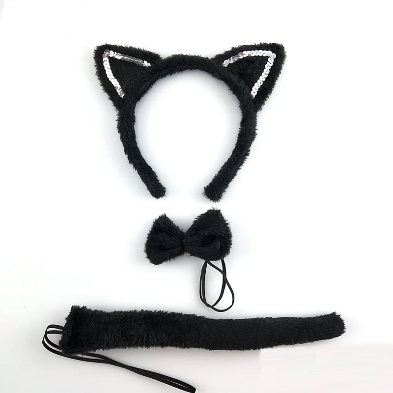 Adult Kids Party Plush Animal Ear Headband Wedding Birthday Gift Hair Band Tiger Elephant Lion Decor Halloween Costume Cosplay