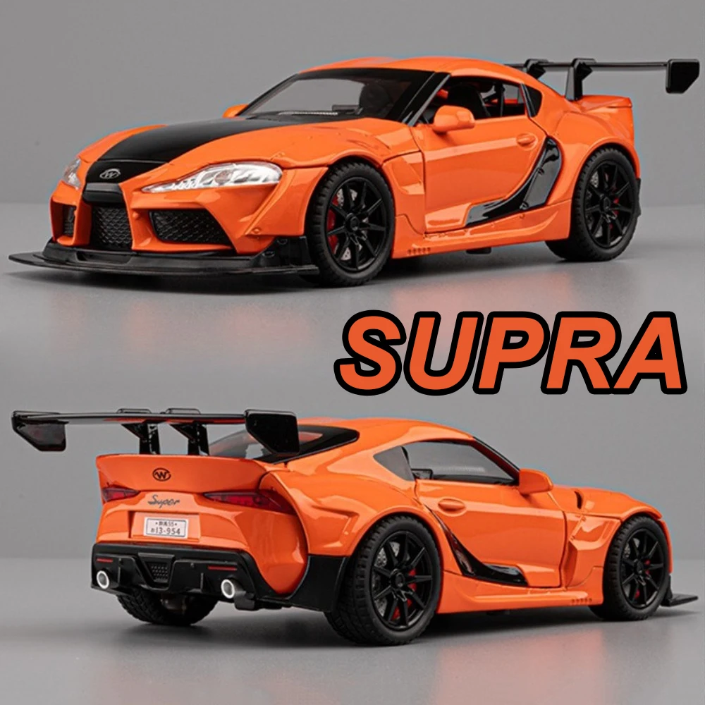 1:22 Supra Honda NA1 modelo de coche deportivo en miniatura juguetes fundidos a presión con luz de sonido puertas extraíbles vehículos abiertos coleccionar pasatiempos