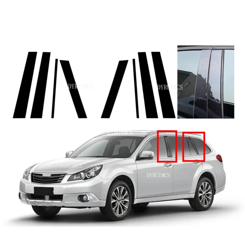 

Gloss Black Carbon Silver Pillar Posts Fit For Subaru Outback 2010 2011 2012 2013 2014 Door Side Window Trim Cover Sticker