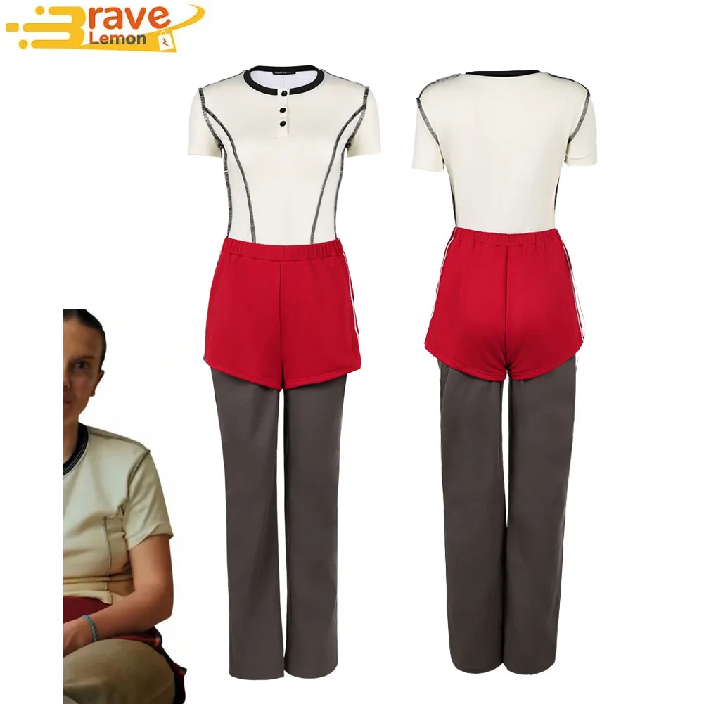 

Women 11 Eleven Cosplay Costume Shirt Pants Shorts TV ST Roleplay Clothing Female Fantasia Disfraz Halloween Carnival Party Suit