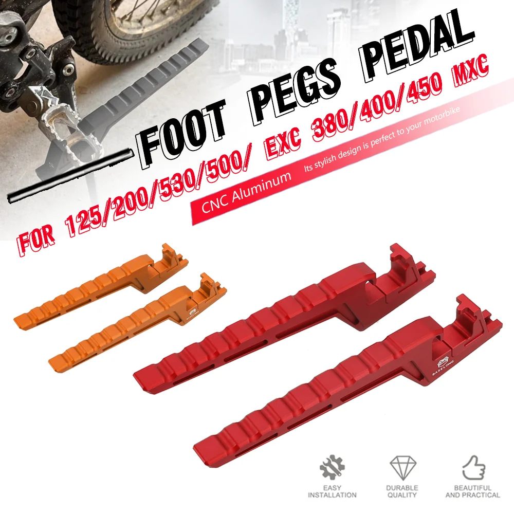 FOR  KTM 125/200/250/300/380/400/450/520/530/500/ EXC Passenger FootPegs Extensions Motorcycle Accessary 200/300/380/400/450 MXC