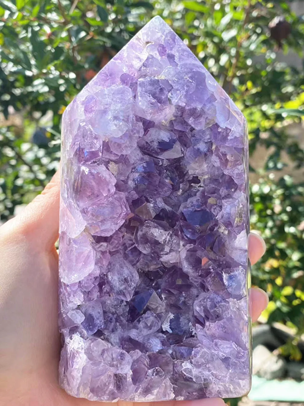 

1050g Natural quartz crystal amethyst Cluster crystal Wand divination magic and meditation - hom decor