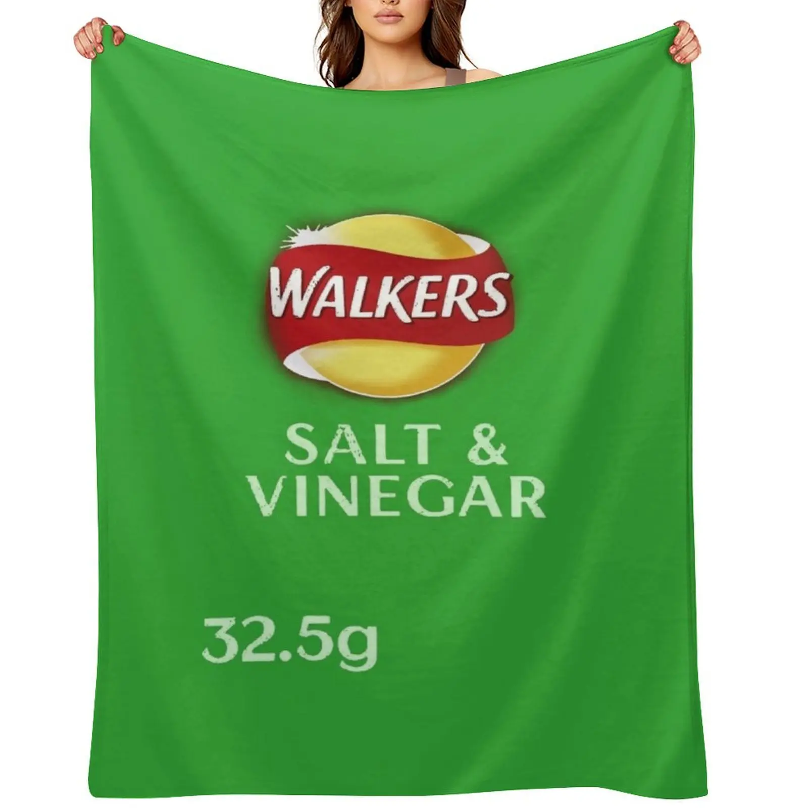 

Walkers Salt & Vinegar Crisps design Throw Blanket Sleeping Bag Comforter Furry Blankets