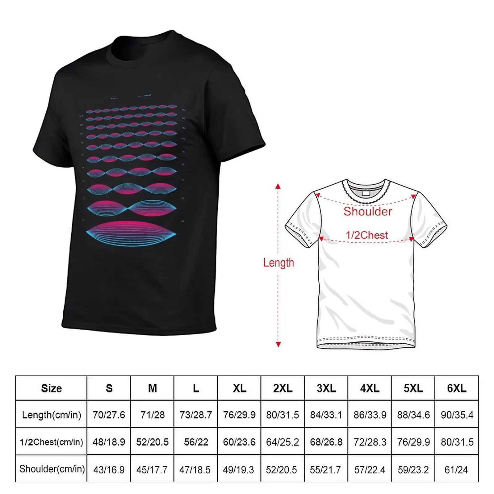 Harmonic Series T-Shirt koreańska moda celna zaprojektuj własną letnią koszulkę męską