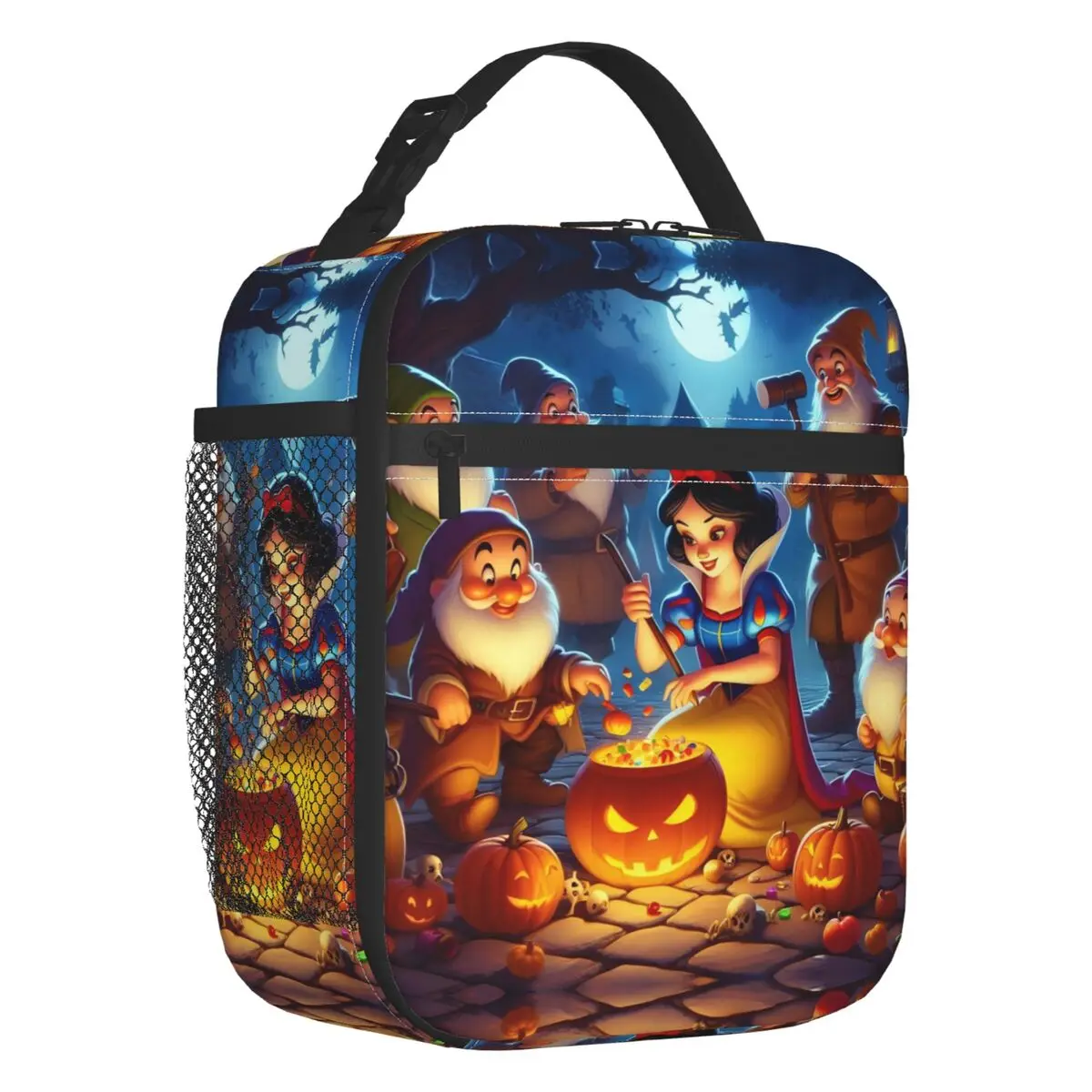 

Custom Snow White And The Seven Dwarfs Lunch Bag Cooler Warm Kawaii Princess Insulated Lunch Box for Office