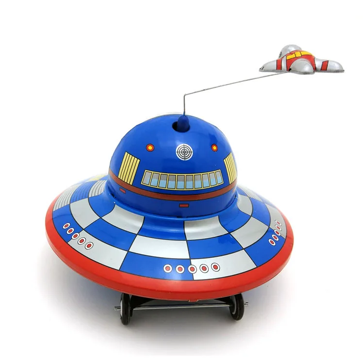 MS635 Space Flying Saucer 7080 Nostalgic Theme ร้านอาหารร้านกาแฟเครื่องประดับของขวัญสร้างสรรค์ของเล่นดีบุก