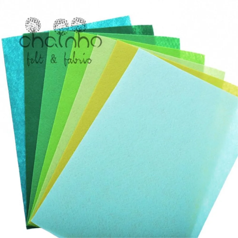 Chainho,Non-Woven Fabric,1mm Thickness,Polyester Felt Of Home Decoration Pattern Bundle For Sewing Dolls Crafts,40pcs,20x30cm